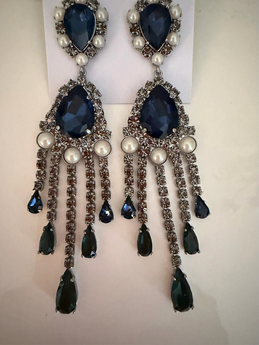 New Kate Spade New York Blue Chandelier Drop Stud Earrings